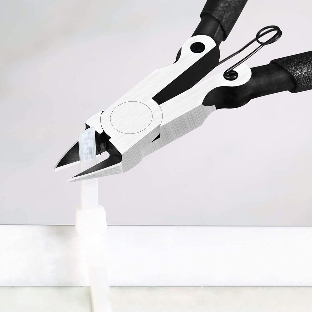 Small Wire Flush Cutters 5-in, Sharp and Precision Side Cutting Pliers with Spri