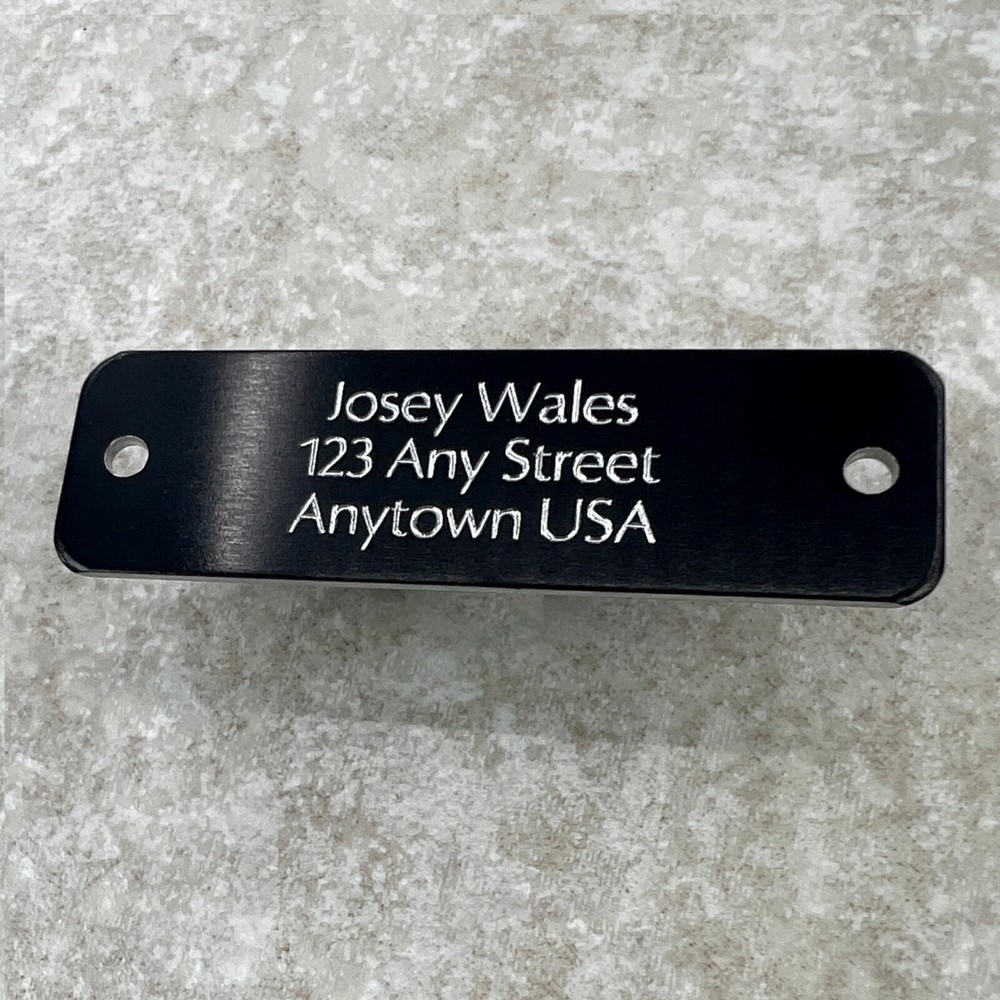 Custom Engraved Tags Personalized NAME PLATE Tags NAME PLATE BLACK GOLD MEDIUM