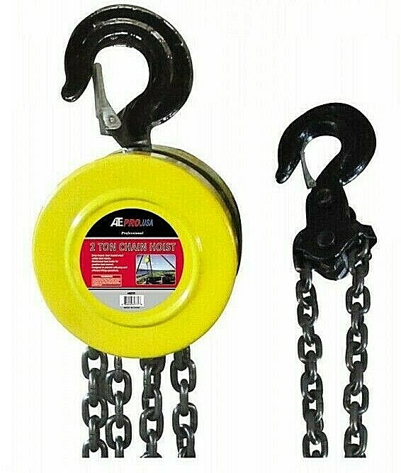 2 Ton Chain Puller Block Fall Chain Hoist 10 ft Lifting Chain w/ Hook Hand Tools