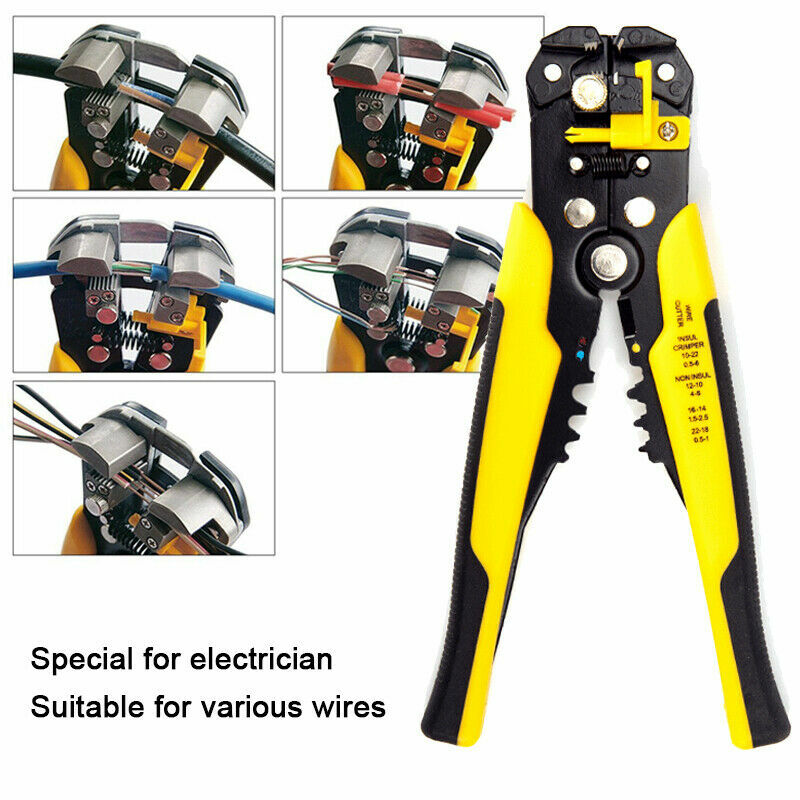 Cable Wire Stripper Cutter Hand Crimper Multifunctional Terminal Stripping Tool