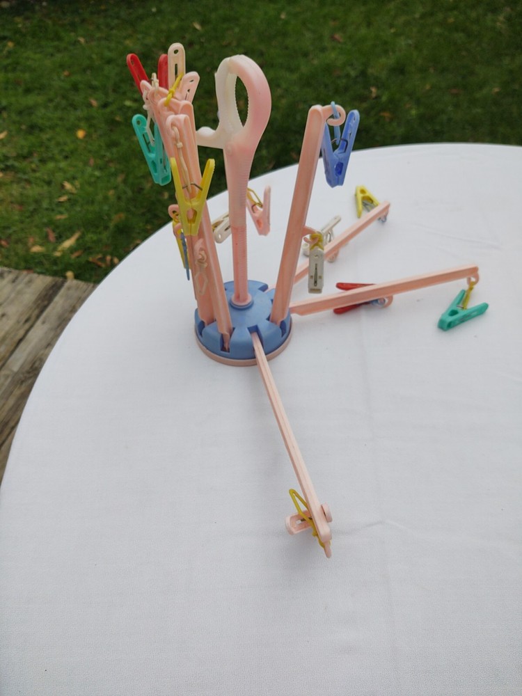 Vintage Carousel Clothes Pin Holder