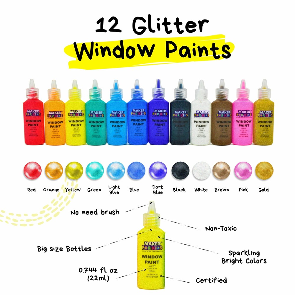 KOKO AROMA MakerforKids Window Paint Art Craft Kit