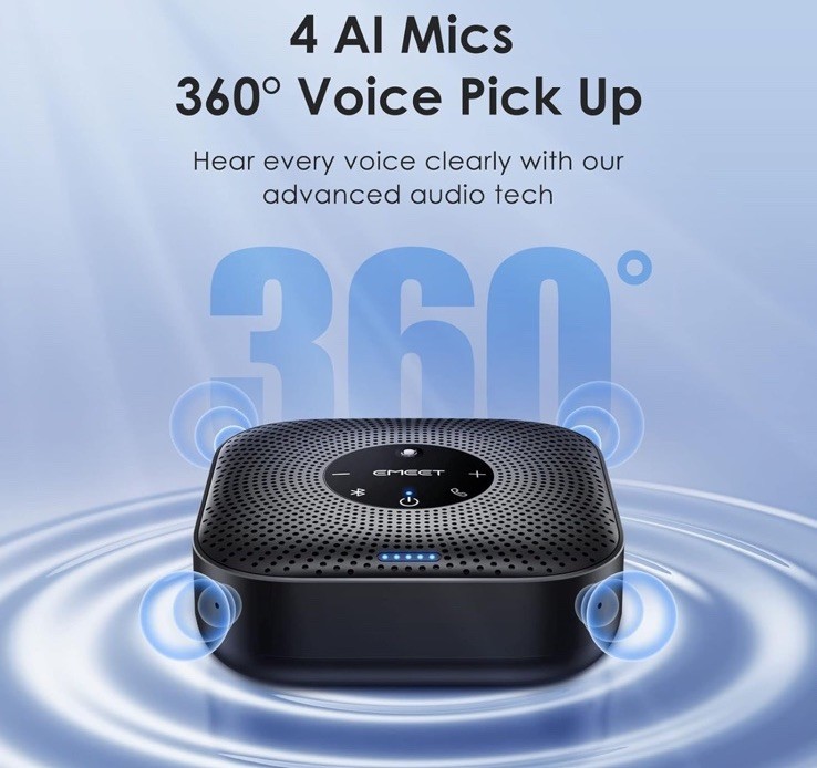 EMEET Officecore M0 Plus Wireless Bluetooth Conference Speakerphone Model E1103