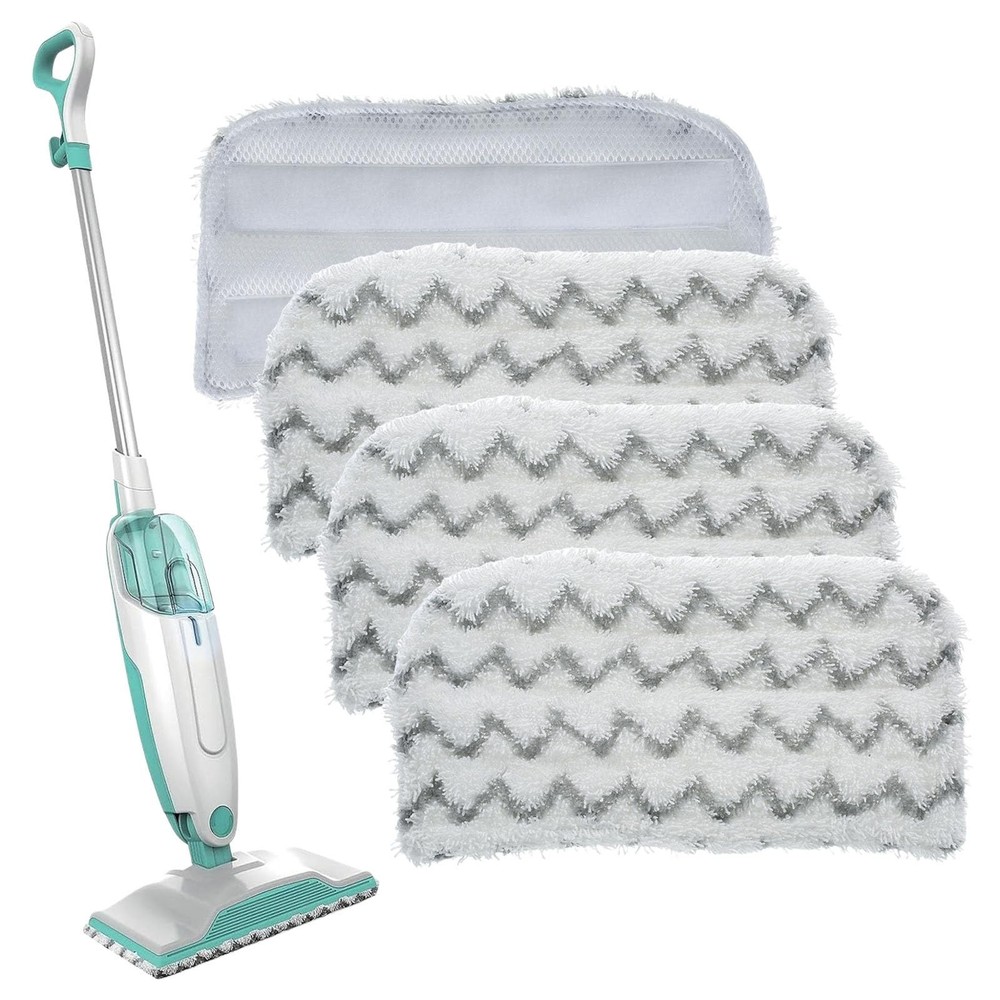 4 Pack Reusable Microfiber Steam Mop Pads for S1000, High Absorbency, Washable,