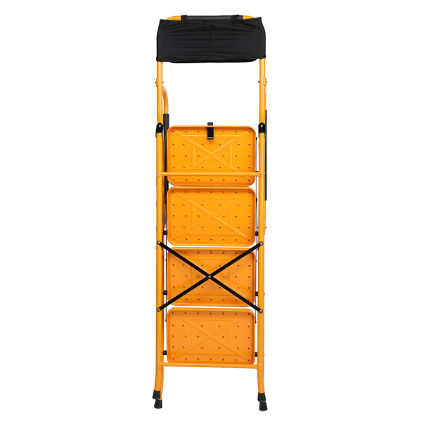 Iron 4-step step ladder with handrails ginger WE