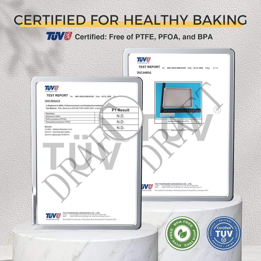 9-Piece Nonstick Bakeware Set – Stackable Baking Pans, Gold