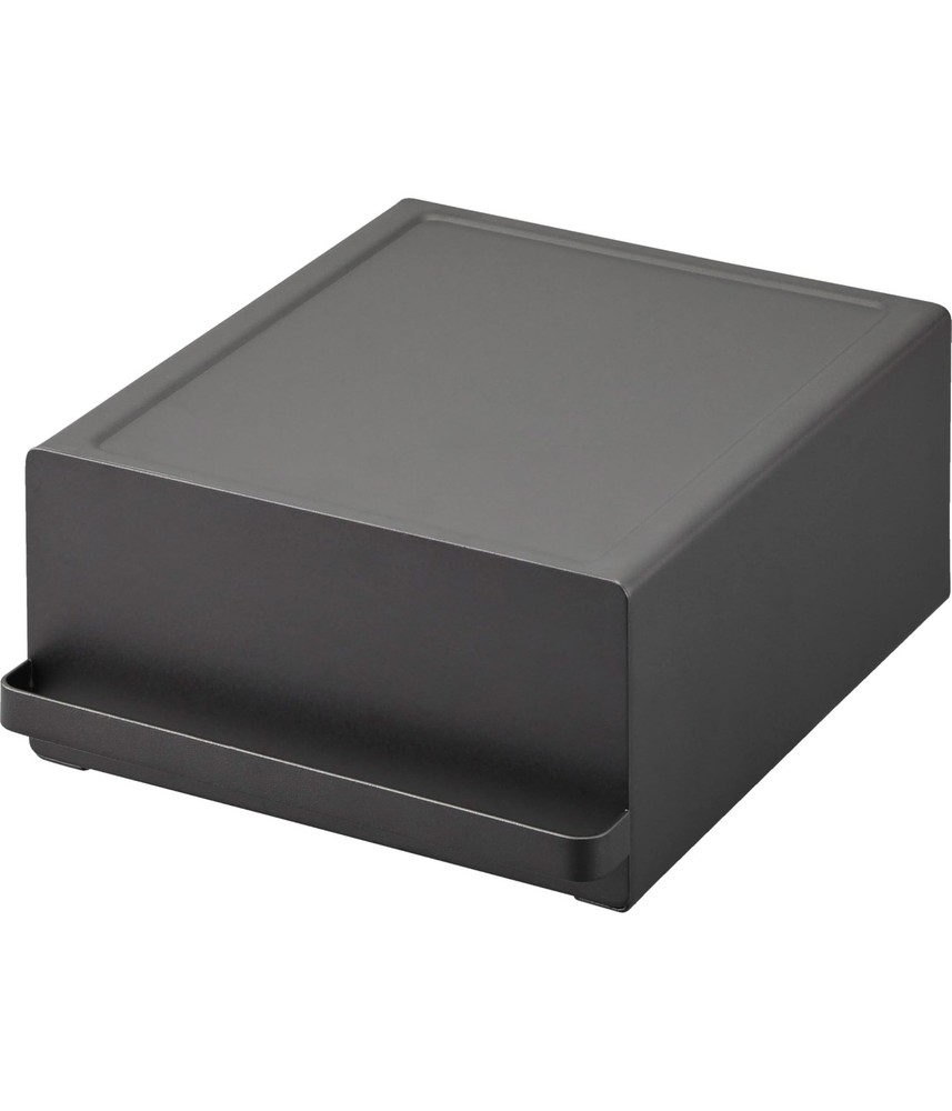 Kitchen appliance rack with drawers, black, approx. W22.2 x D27.5