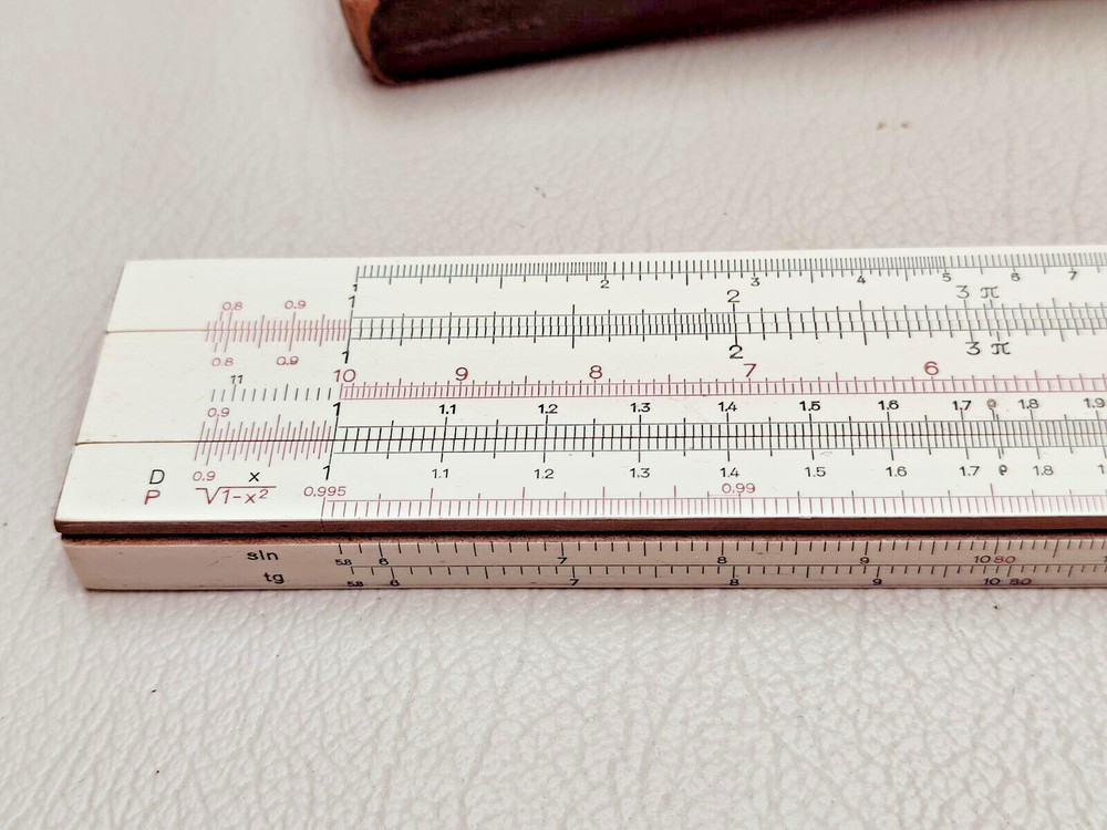 Logarithmic ruler Slide Wichmann ruler German Vintage Drawing device.