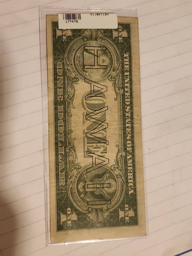 $1.00.1935-A HAWAII BROWN SEAL Front PRINT MISALIGNMENT ERROR