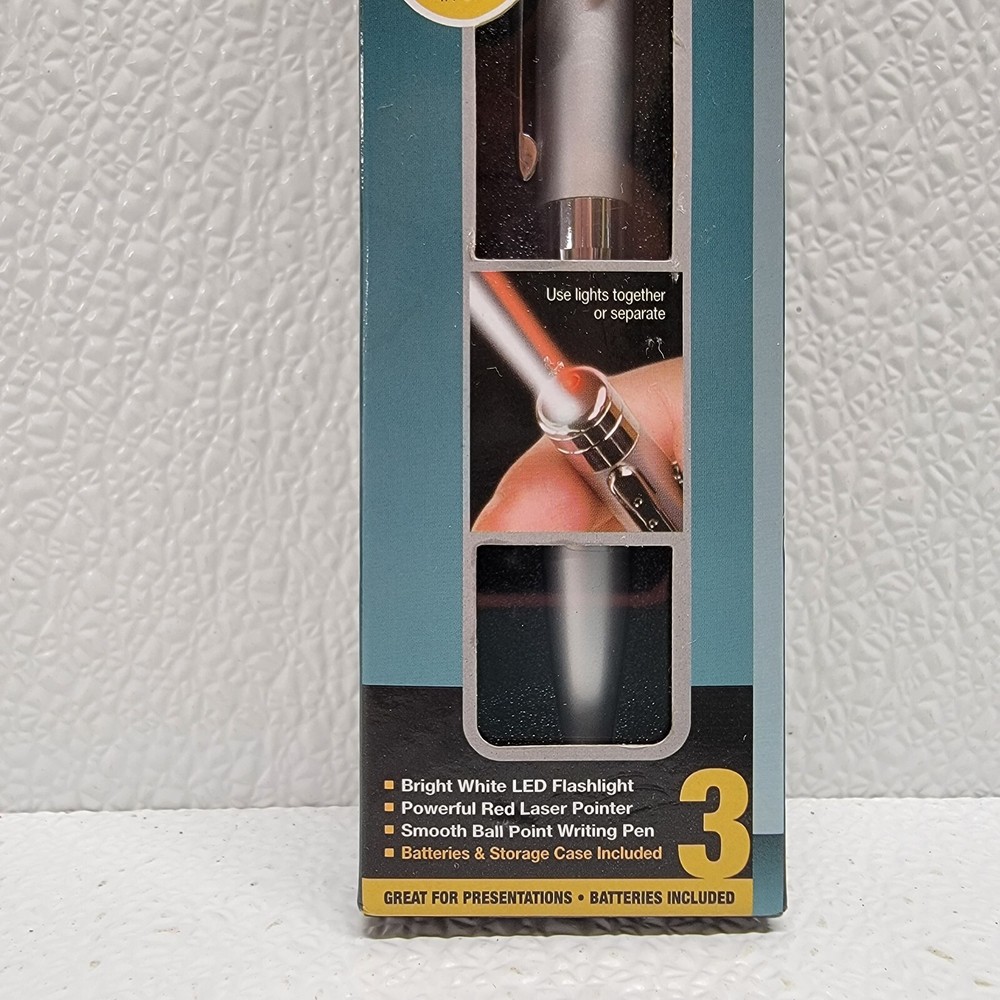 3-Function LED Flashlight Laser Pen Combo Home Office - Tradewinds Products