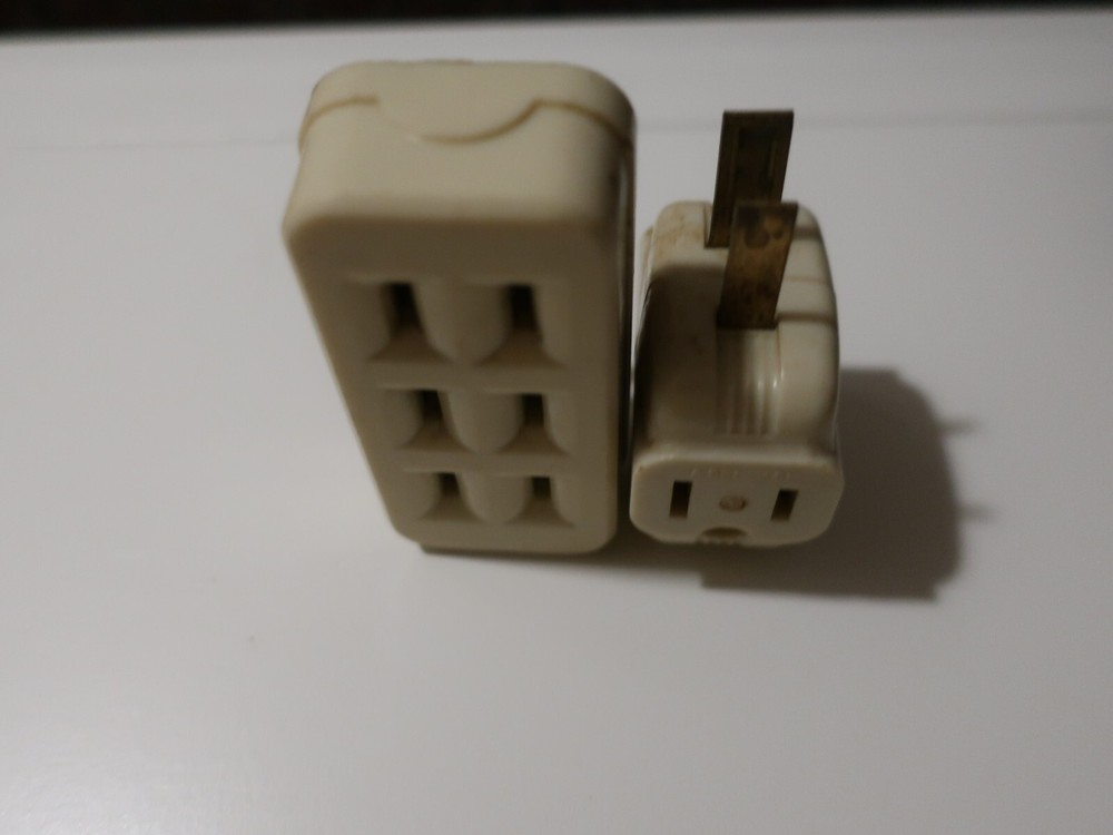 2 Vintage Multi-Plug Adapters