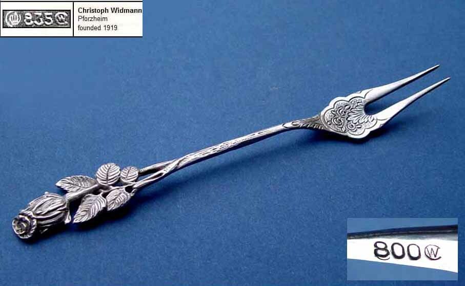 Serving Fork, Hildesheimer Rose, C. Widmann, 800 Silver B376