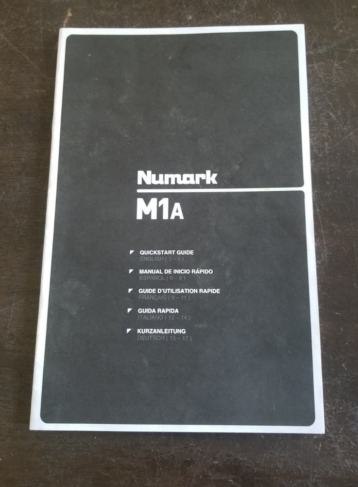 Numark M1A 2-Channel DJ Scratch Mixer Owner's Manual