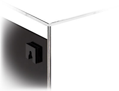 Deluxe Acrylic Book Display Case with Black Back Wall Mount (A051)