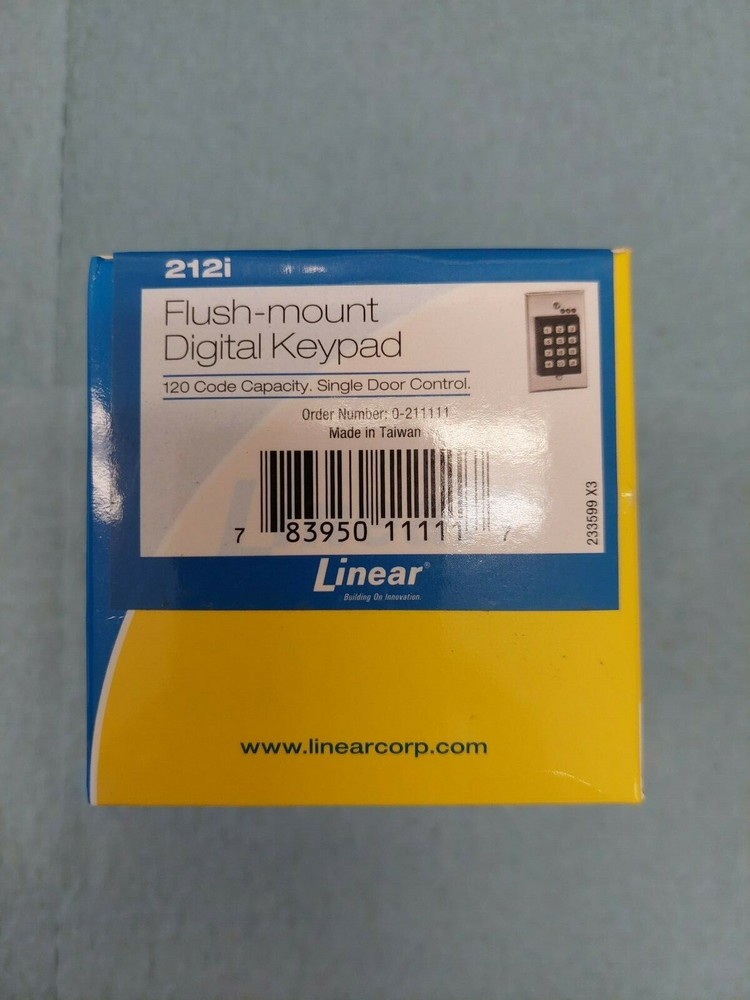 Linear 212i Indoor Flush-mount Digital Keypad 0-211111