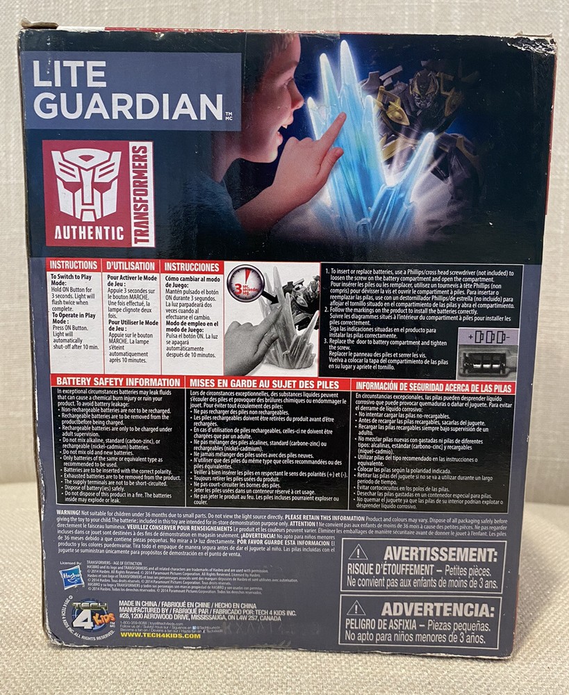 Transformers Lite Guardian Lite Force Glowing Nightlight - NIB