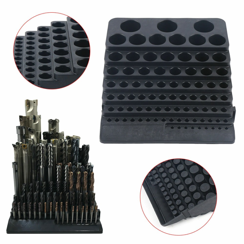 84 Holes Tool Storage Box Organizer Milling Tool Accessories Placement Rack]