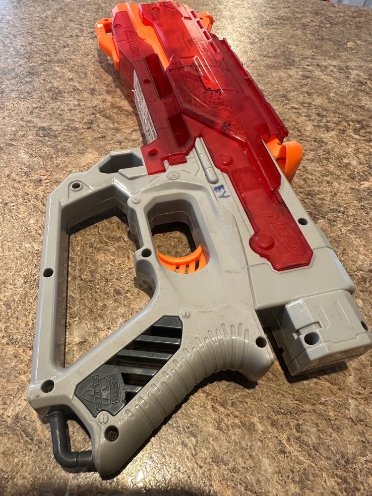 NERF Zombie Strike N-Strike Elite Translucent Red 2013