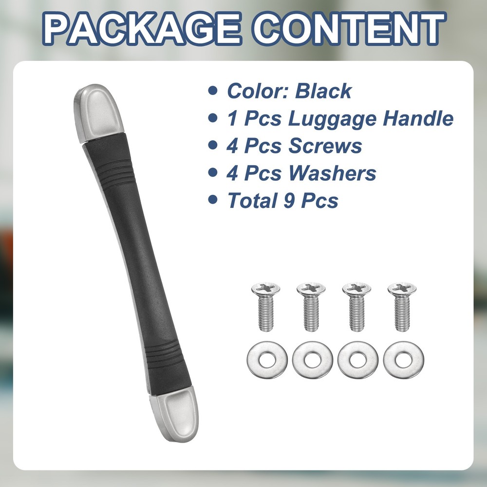 Luggage Handle 7.68" x 0.99" (L x W) Plastic Pull Handle Grip Replacement Black
