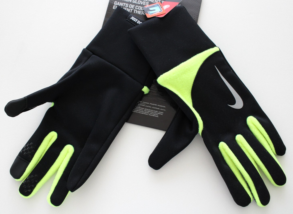Nike Men's Element Thermal 2.0 Run Gloves Medium Black/Volt