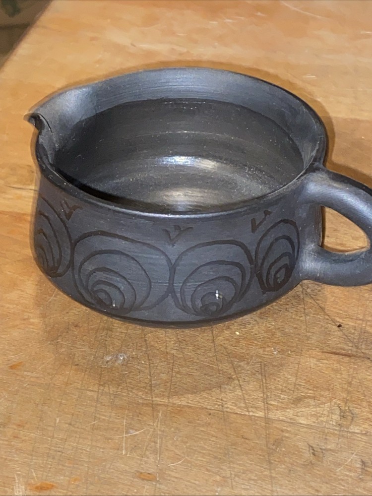 Vintage hand painted pottery Creamer