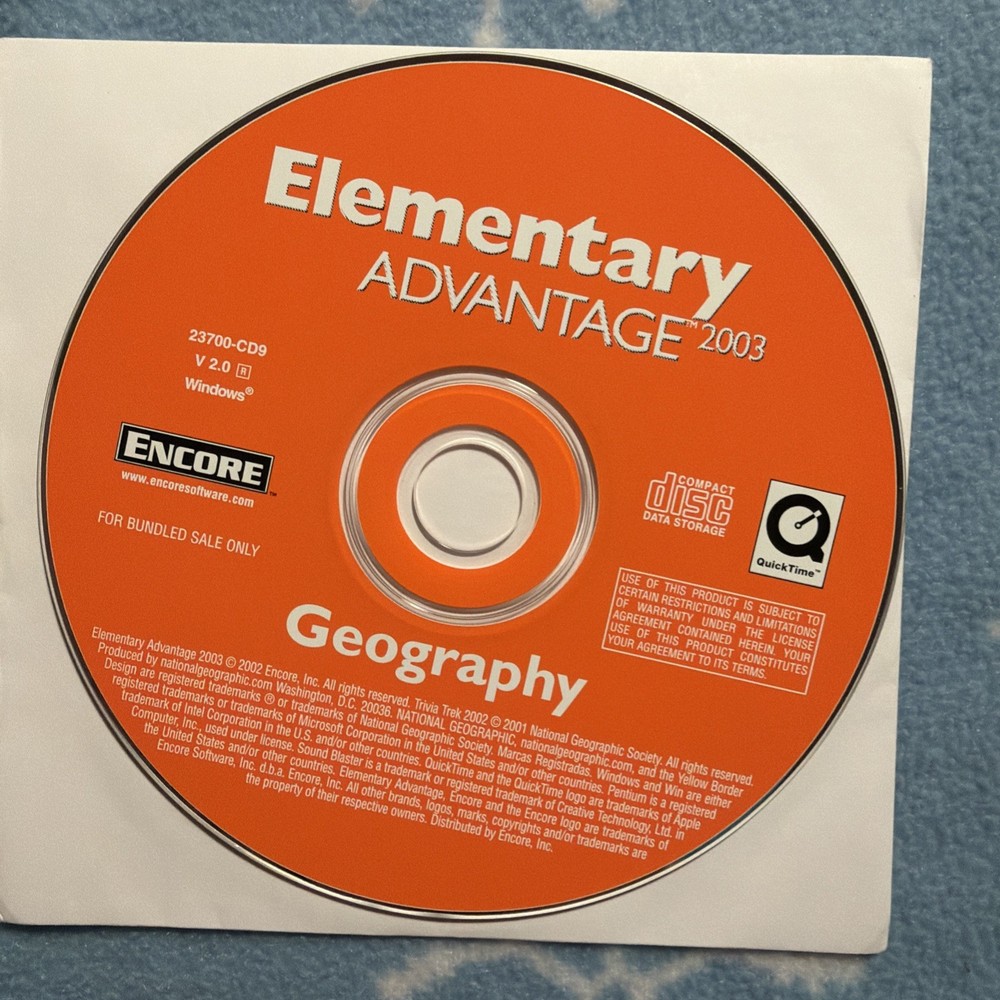 Lot of 7 Elementary Advantage 2003 PC CD-ROM Set - Math Reading Spanish Typing