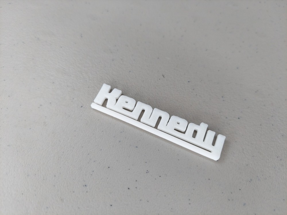 Kennedy Kits Tool Box "Kennedy" Label Placard Emblem Plastic