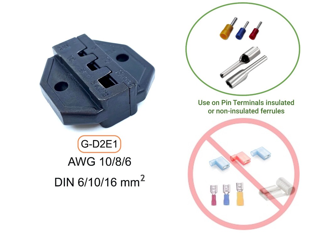 GIZWIZ Interchangeable Ratchet Crimp Tool For Pin Terminals