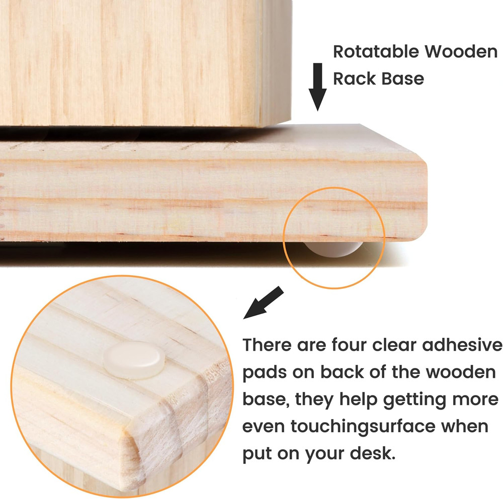 93 Spools (DIY) 360° Fully Rotating Wooden Thread Rack/Thread Holder Organizer w