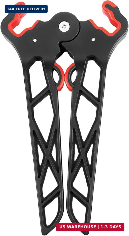 Archery Bow Stand, Rubber Foldable Compound Bow Holder, Ground - Supporting Bipo