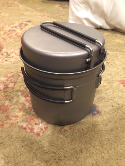 Titanium 1100ml Pot with Pan
