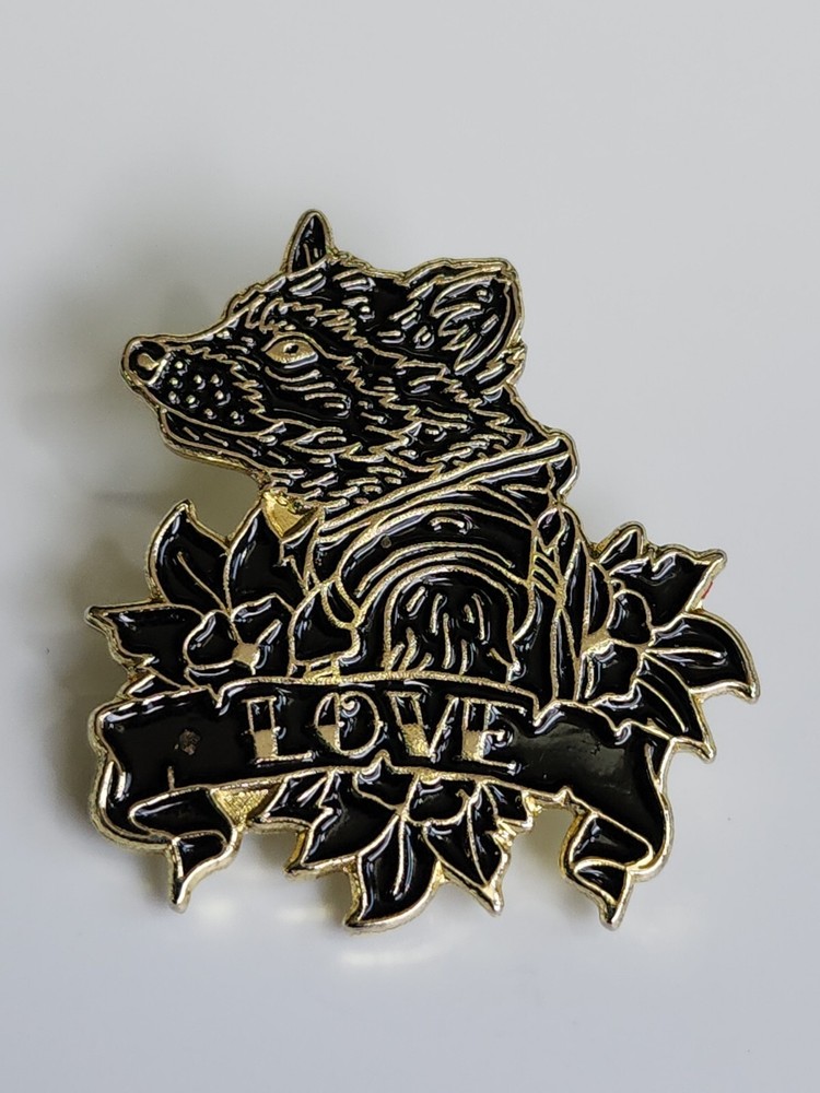 Wolf LOVE Lapel Pin Numbered 49/250