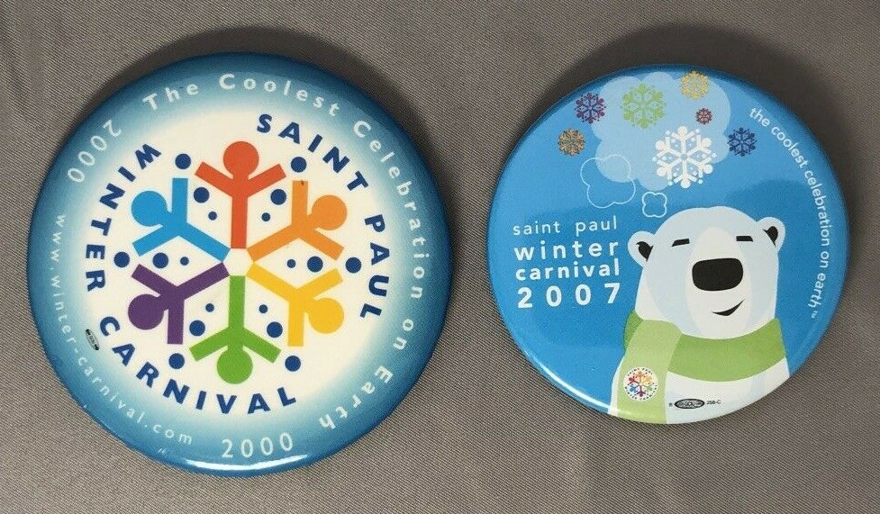 2000 & 2007 SAINT PAUL WINTER CARNIVAL Minnesota PIN