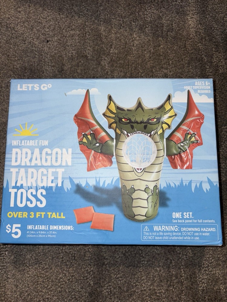 nflatable Dragon Target Toss Set" by "Let's Go".