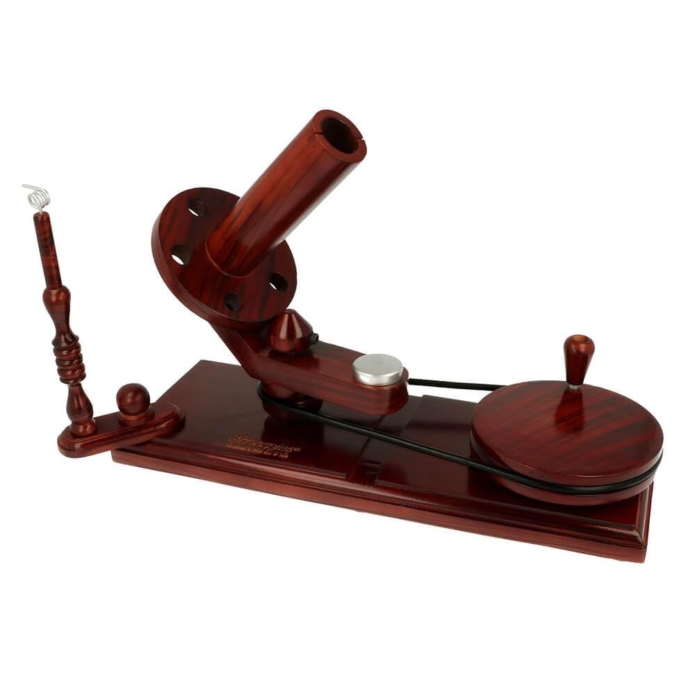 Sheepjes table wool winder dark wood