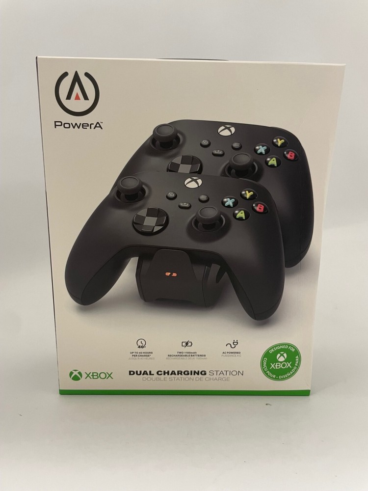 PowerA Dual XBox Wireless Controller Charging Station w/ Batteries
