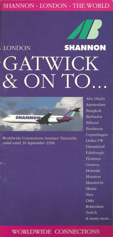 AB Shannon system timetable Sum 96 [4081]