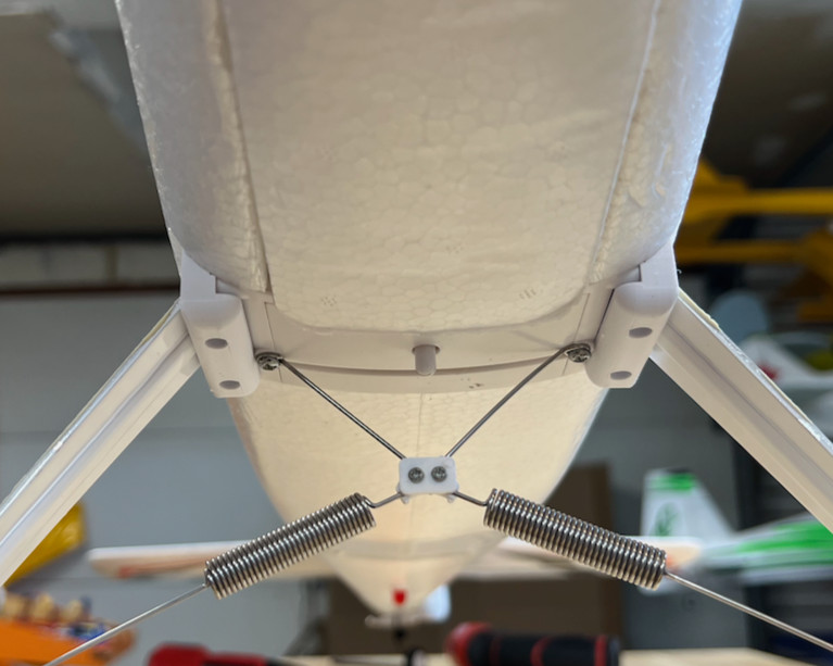 E-flite Timber upgraded landing gear retainer.