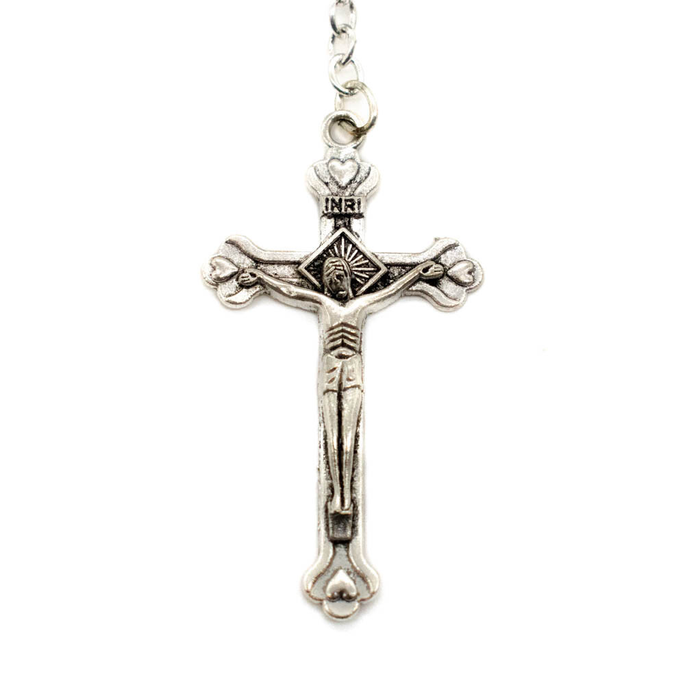 Purple Glass Beads Rosary Necklace – Catholic Holy Center & Crucifix