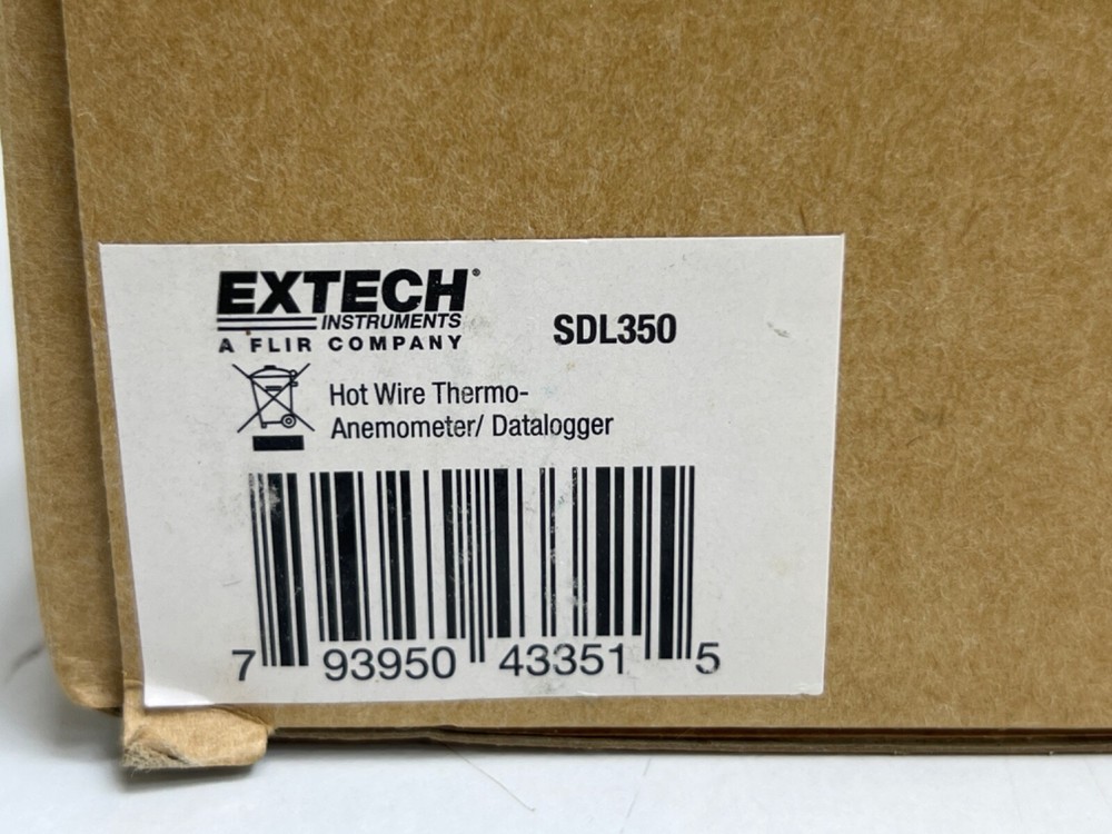 EXTECH SDL350 HOT WIRE THERMO ANEMOMETER DATALOGGER