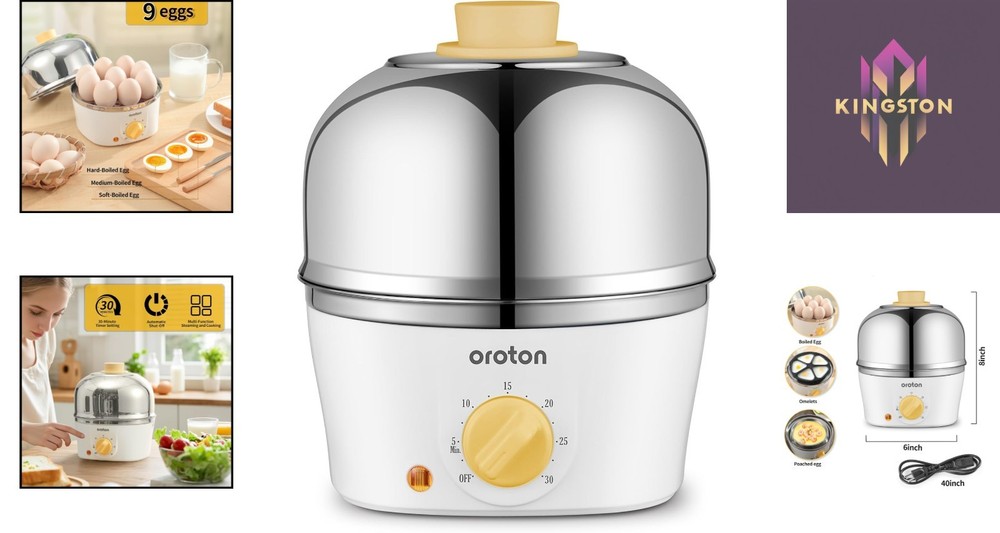 Versatile Egg Cooker: 9-Egg Capacity & Three Cooking Modes for All Styles