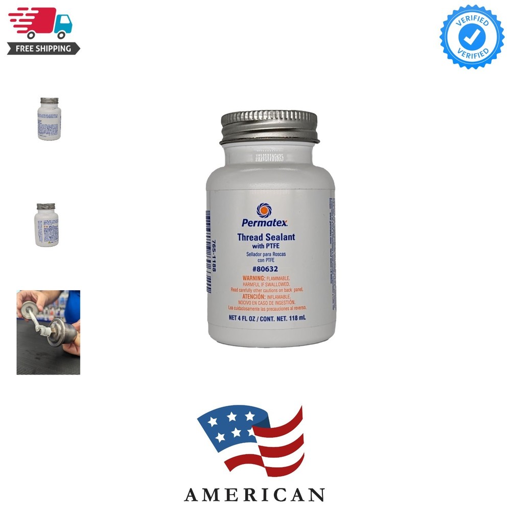 Thread Sealant with PTFE, 4 oz., Cream