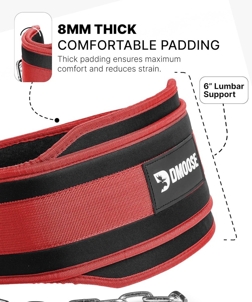 Strength Training Dip Belt with Steel Chain