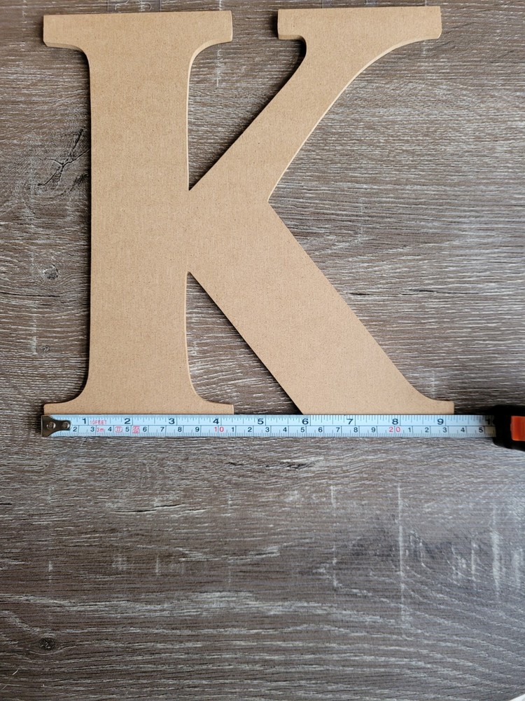 Chipboard Cut Out Initial "K" For Crafts