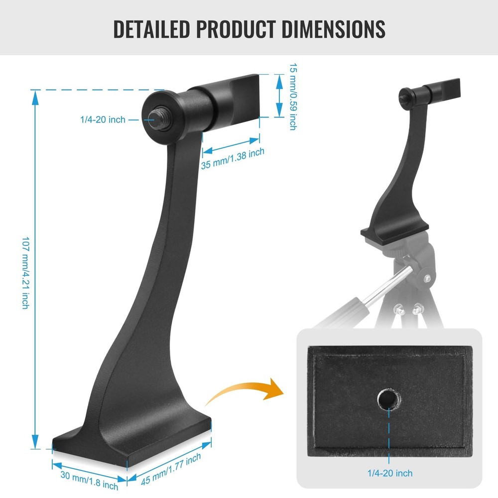 Binocular Tripod Adapter Quick Release 1/4" Thread Detachable Mount NEW