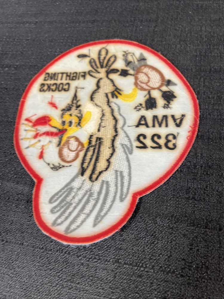 VMF-322 Fighting Cocks Squadron Throwback Patch