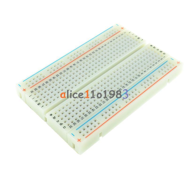 Mini Universal Solderless Breadboard 400 Tie-points +65PCS Jumper cable wire