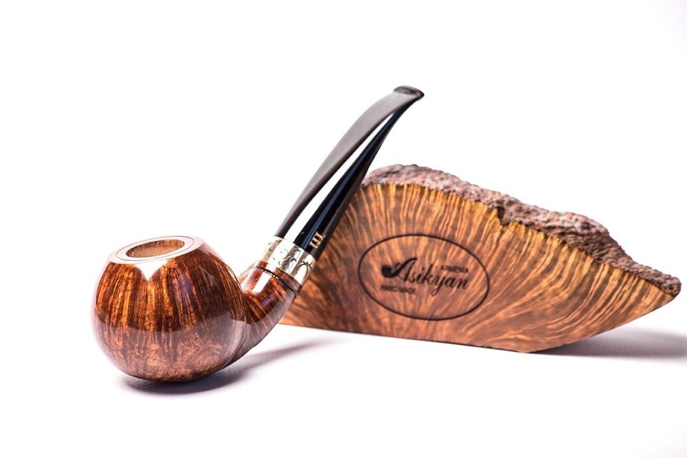 Asikyan Pipe #394/24 Bent Author Smooth Hand Made