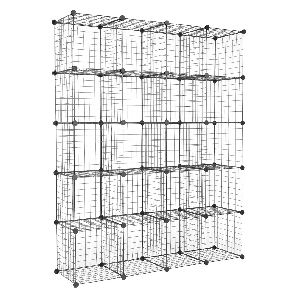 20-Cube Organizer Cube Storage Storage Shelves Wire Cube Shelves Metal Grid