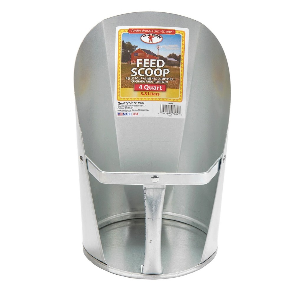 Metal Grain Feed Scoop - 4 qt.
